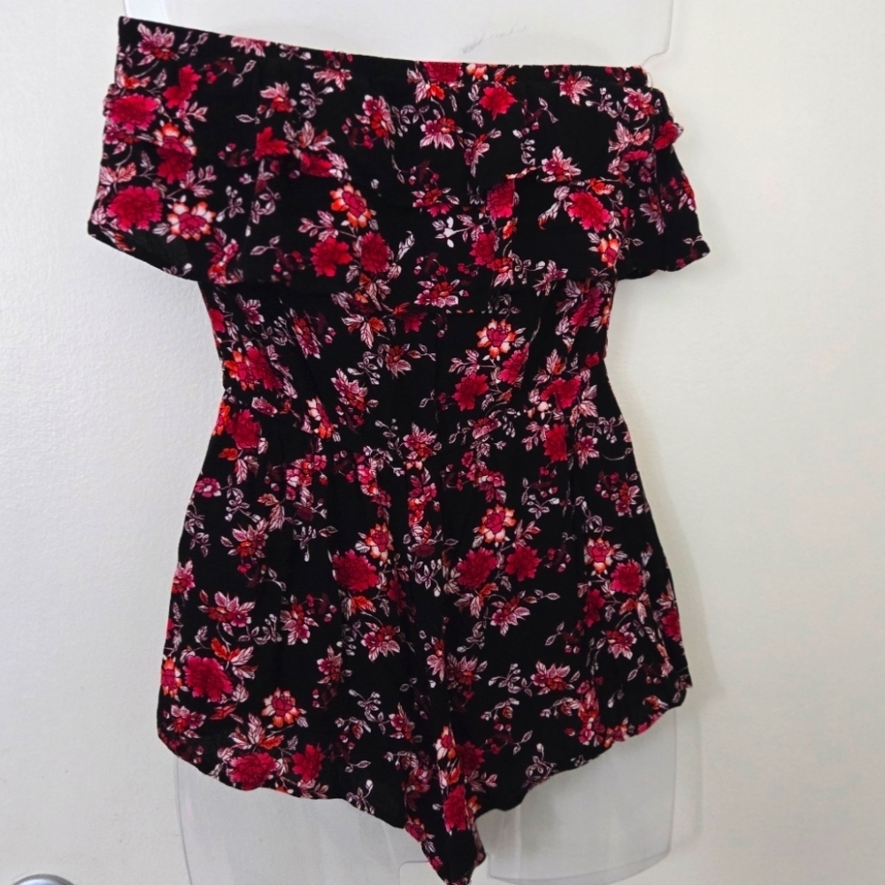 *3/$20 Floral Off the Shoulder Romper Short